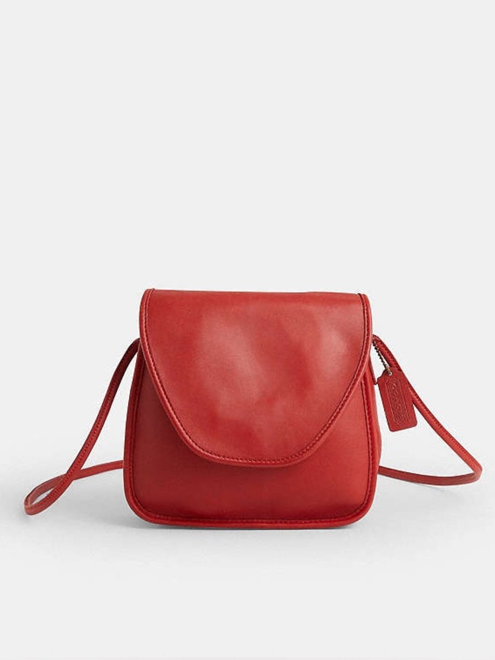 Vintage RARE Coach Lindsay Red Leather Crossbody Bag small